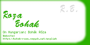 roza bohak business card